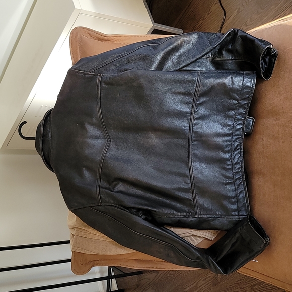 Men's Frye Leather Biker Jacket (medium) - Picture 5 of 6
